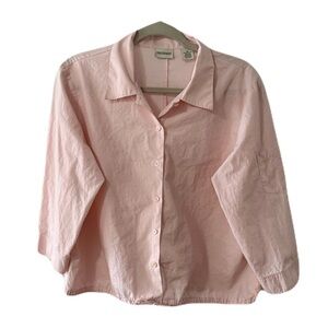 Crossroads Light Pink Cotton Shirt with Drawstring